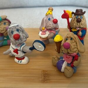 🐶 Vintage 1986 Ganz Bros. “Wrinkles” Dog PVC Figures – Lot of 7 🐶